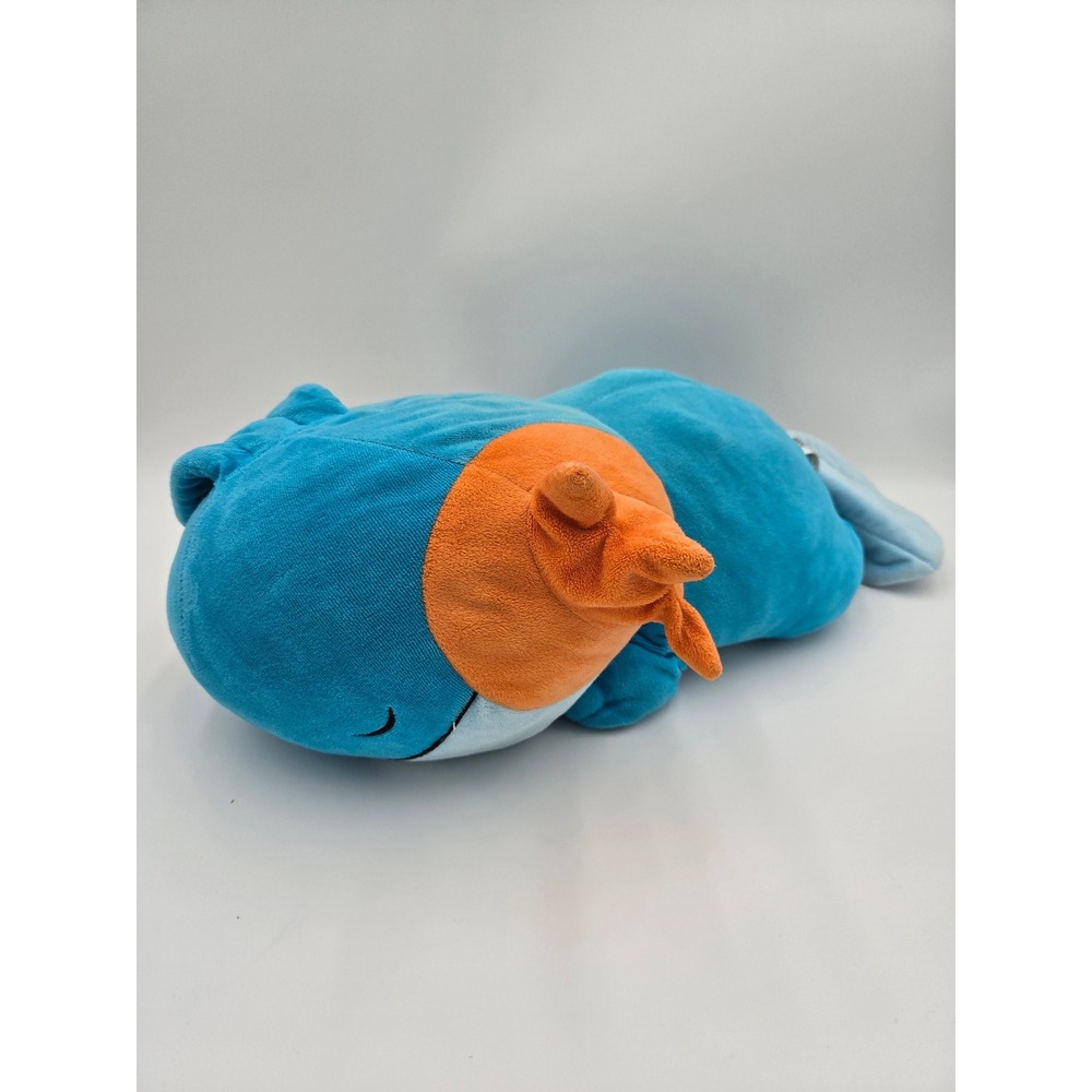 Pokemon Center Sleeping Mudkip Plush Blue Orange Stuffed Animal‎ Rare HTF 2016